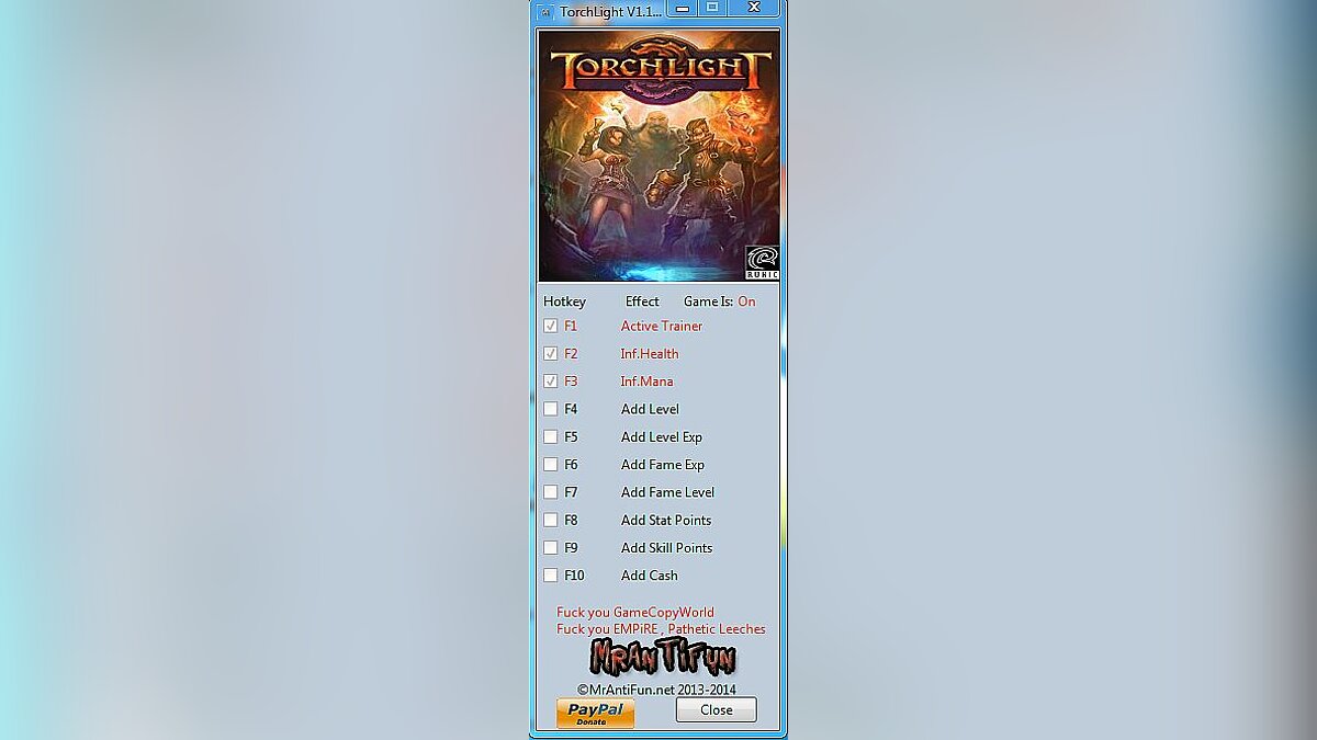 Torchlight — Trainer (+9) [1.15] [MrAntiFun]