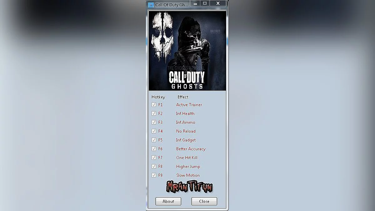 Call of Duty: Ghosts — Trainer (+8) [Update 3] [MrAntiFun]