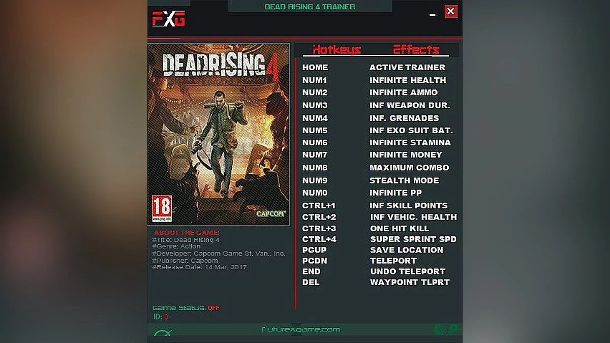 Dead Rising 4 — Trainer (+16) [Update 2] [FutureX]