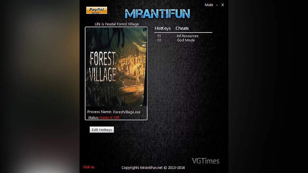 Life is Feudal: Forest Village — Трейнер / Trainer (+2) [0.9.6008] [MrAntiFun]