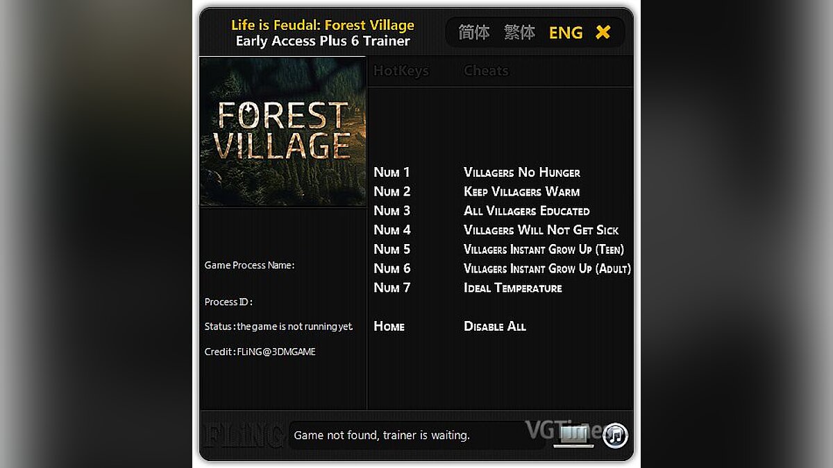 Life is Feudal: Forest Village — Trainer (+6) [update 08/30/16] [FLiNG]