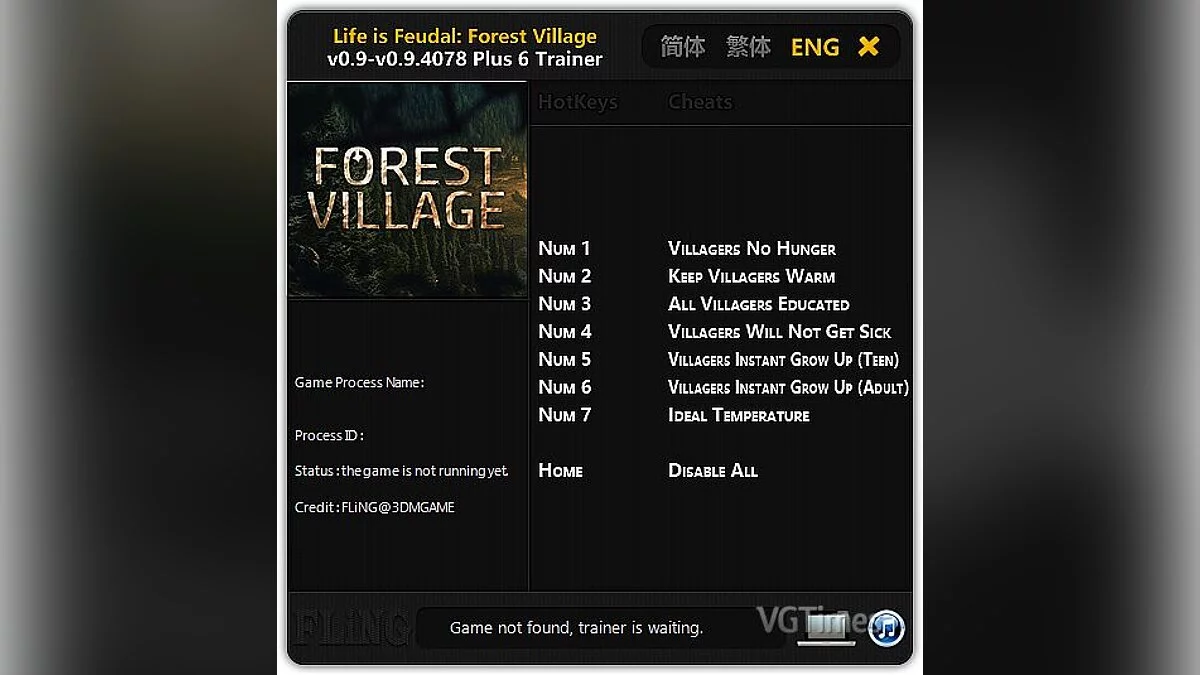 Life is Feudal: Forest Village — Trainer (+6) [0.9 - 0.9.4078] [FLiNG]