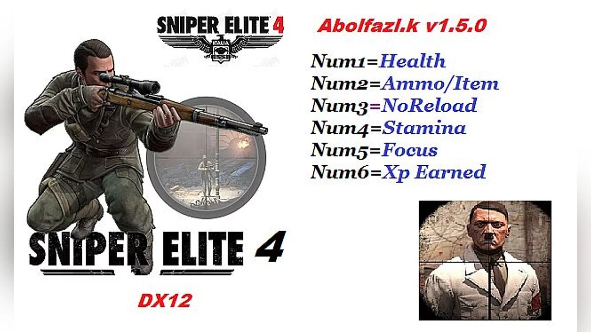 Sniper Elite 4 — Trainer (+10) [0.61c: DX11-DX12] [Abolfazl.K]