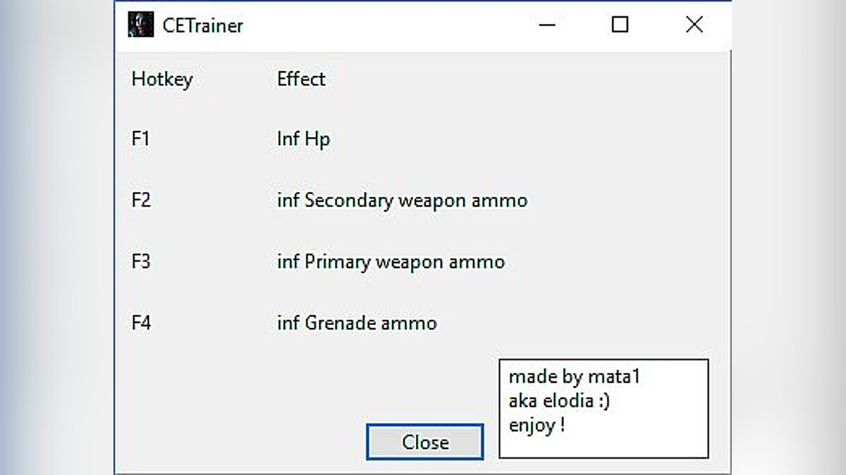 Call of Duty: Infinite Warfare — Trainer (+4) [6.0.1211685] [mata1]