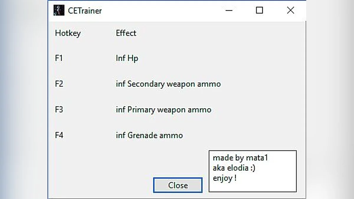 Call of Duty: Infinite Warfare — Trainer (+4) [6.0.1211685] [mata1]