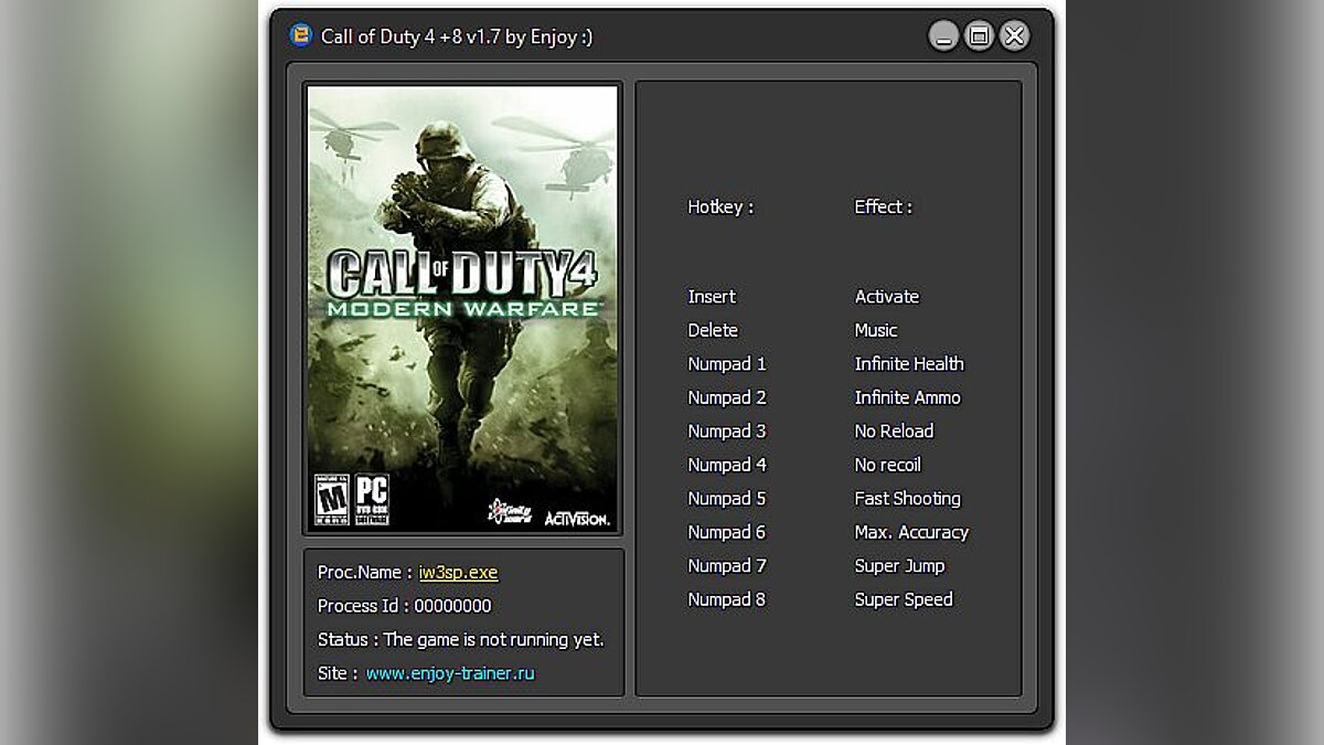 Call of Duty 4: Modern Warfare — Trainer (+8) [1.7] [Enjoy]