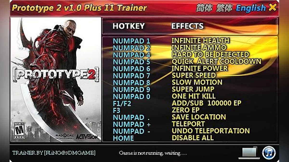 Prototype 2 — Trainer (+11) [1.0] [FLiNG]