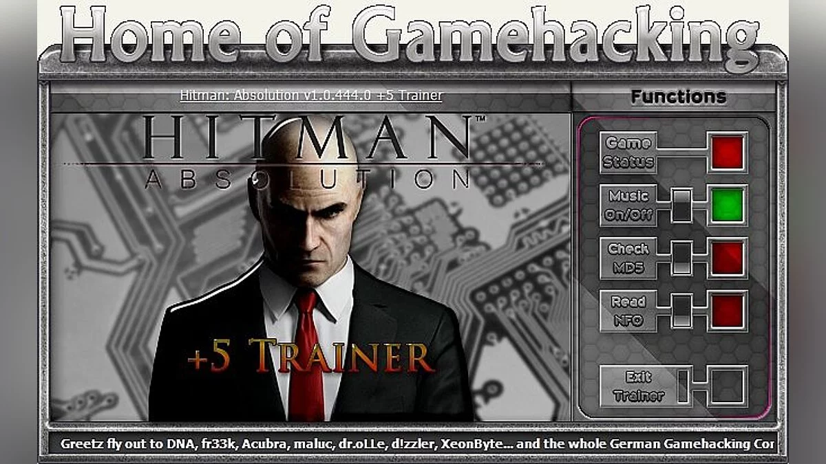 Hitman: Absolution — Entrenador / entrenador (+5) [1.0.447.0] [Hellscream / Hog] silencioso]