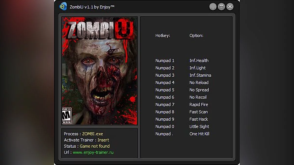 ZombiU — ZombiU: Trainer / Trainer (+11) [v1.1] [Enjoy / ETR]