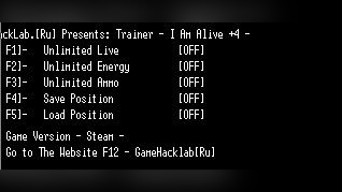 I Am Alive — Trainer (+5) [v1.0.1 Steam] [LIRW / GHL] - Updated: 09/04/2017