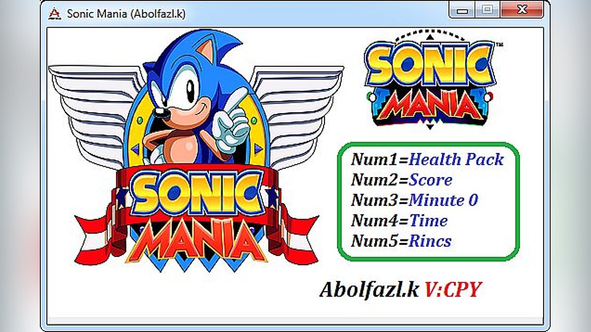 Sonic Mania — Trainer (+5) [1.03.0831] [Abolfazl.k]