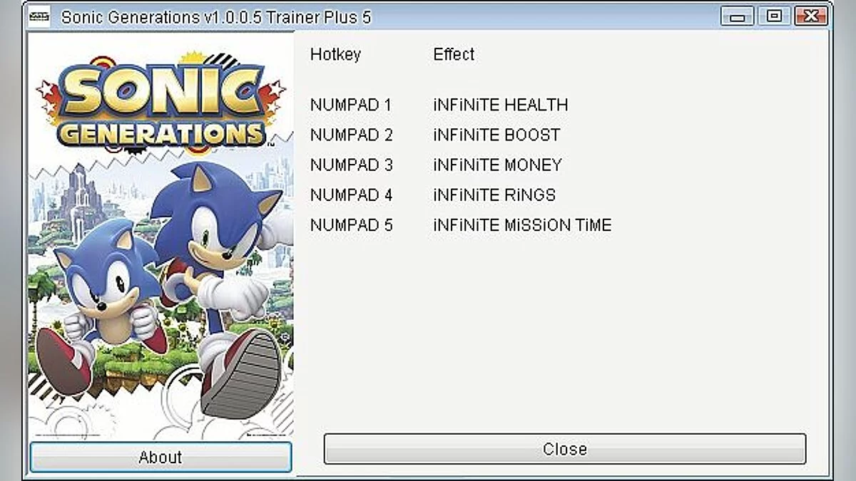 Sonic Generations — Trainer (+5) [1.0.0.5] [GRIZZLY]