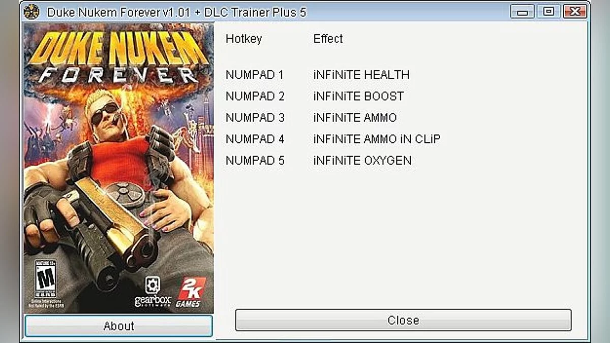 Duke Nukem Forever — Trainer (+5) [1.01 + DLC] [GRIZZLY]