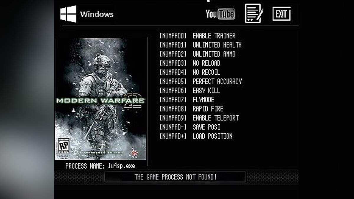 Call of Duty: Modern Warfare 2 (2009) — Trainer (+9) [v.1.0 build 159] [LIRW/GHL]