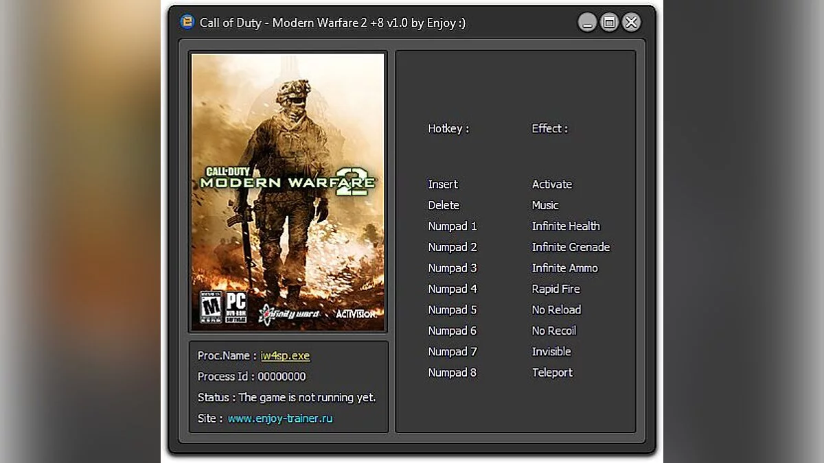 Call of Duty: Modern Warfare 2 (2009) — Trainer (+8) [1.0] [Enjoy]