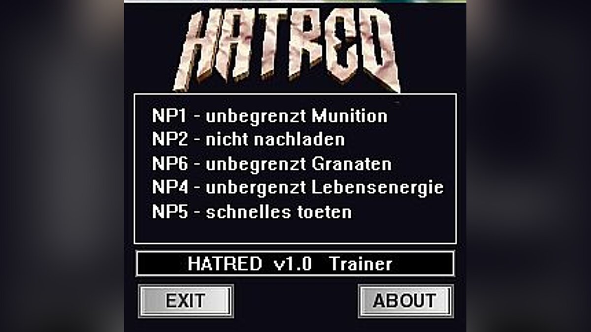 Hatred — Trainer (+5) [1.0] [dR.oLLe]