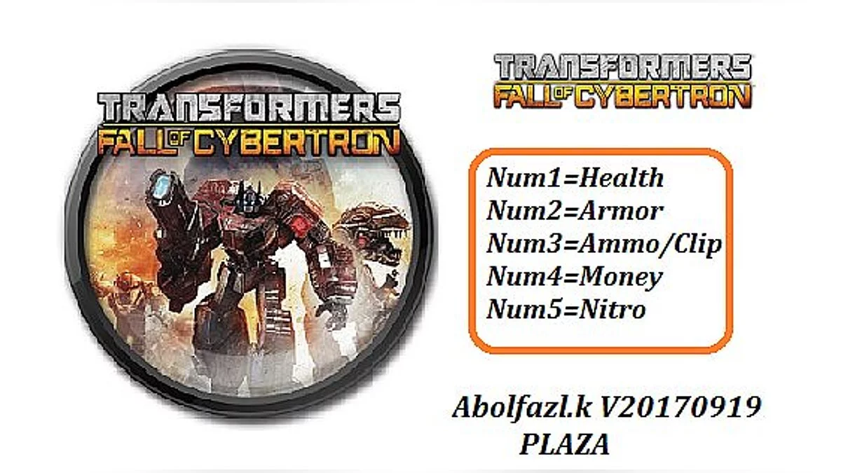 Transformers: Fall of Cybertron — Trainer (+5) [UPD: 09/19/2017] [Abolfazl.K]