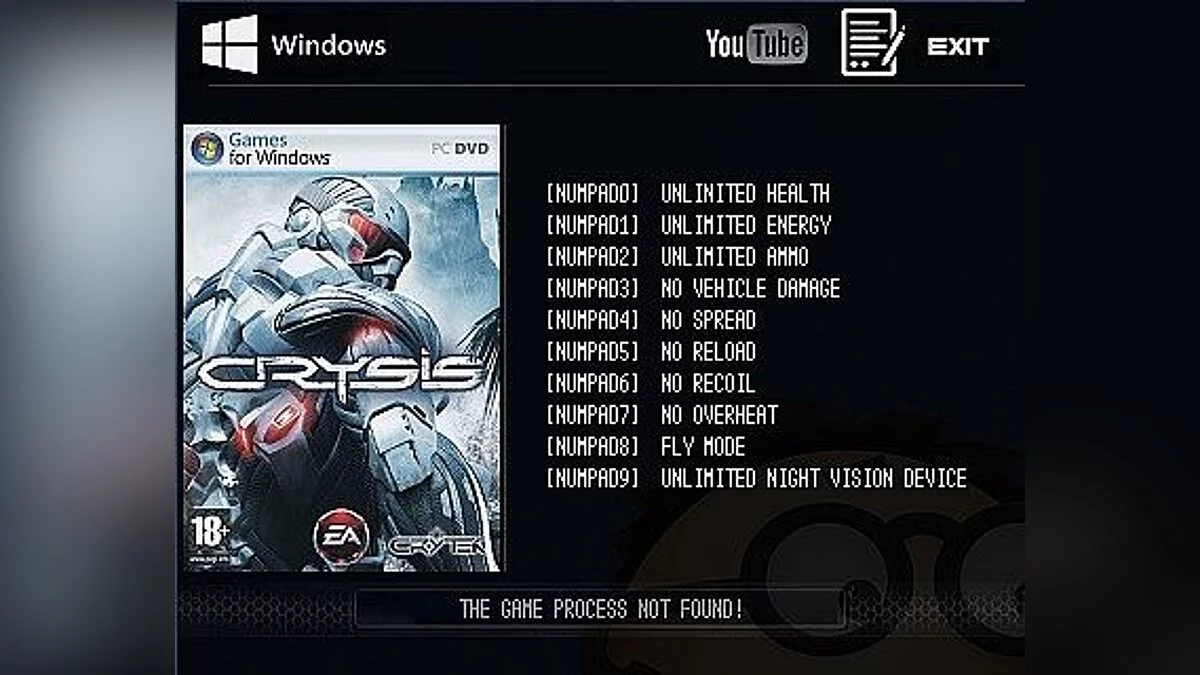 Crysis — Trainer (+10) [Latest Steam] [LIRW / GHL]