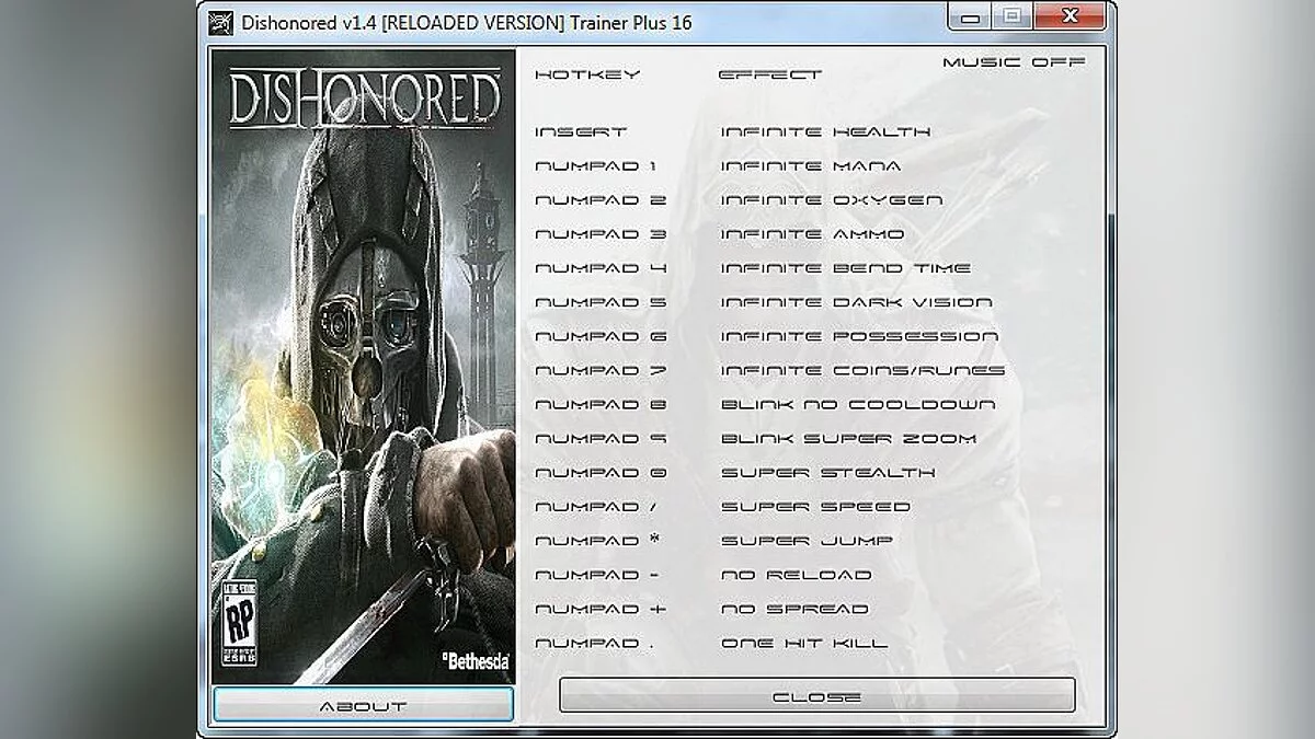 Dishonored — Entrenador / entrenador (+16) [1.4] [Grizzly]