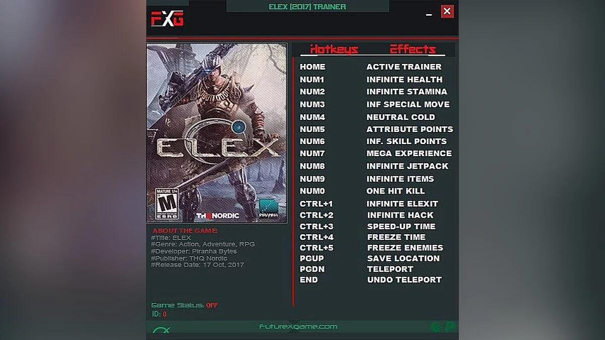 ELEX — Трейнер / Trainer (+16) [1.0] [x64-64Bit] [FutureX] - Updated Version