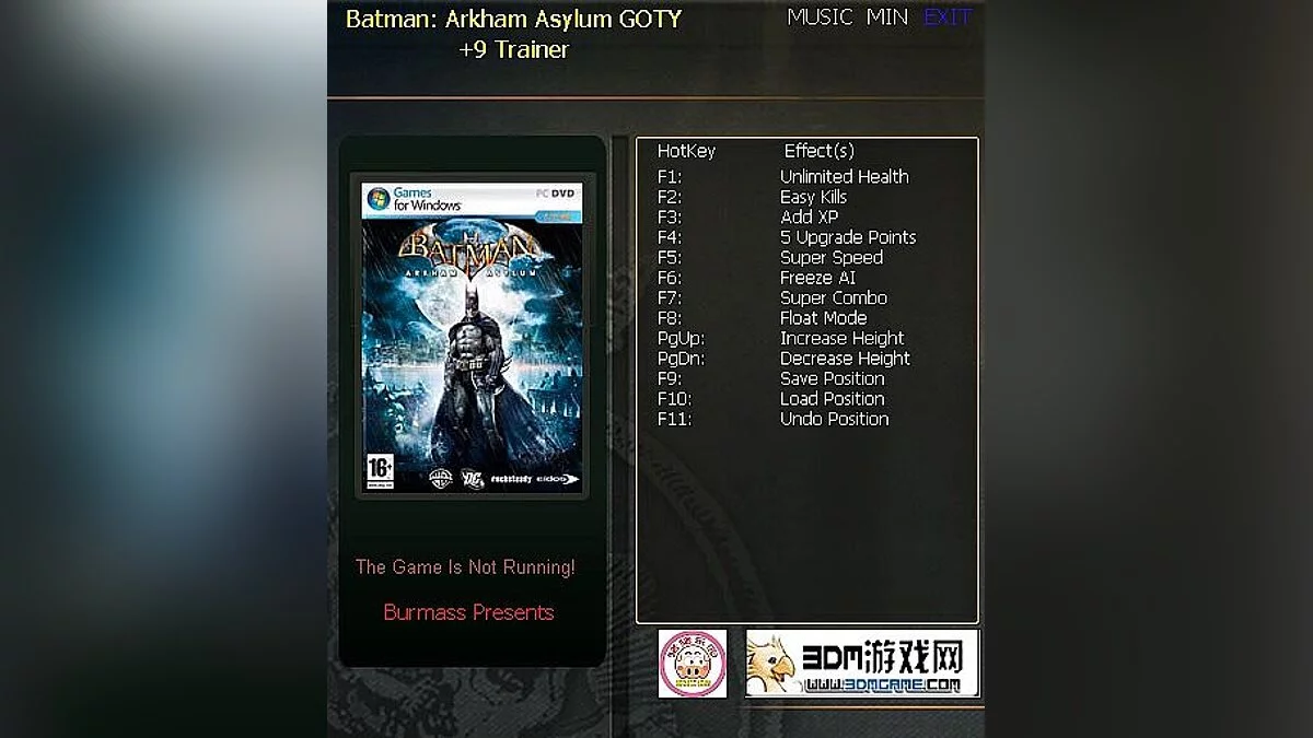 Batman: Arkham Asylum — Entrenador / entrenador (+9) [1.0] [testHawk]