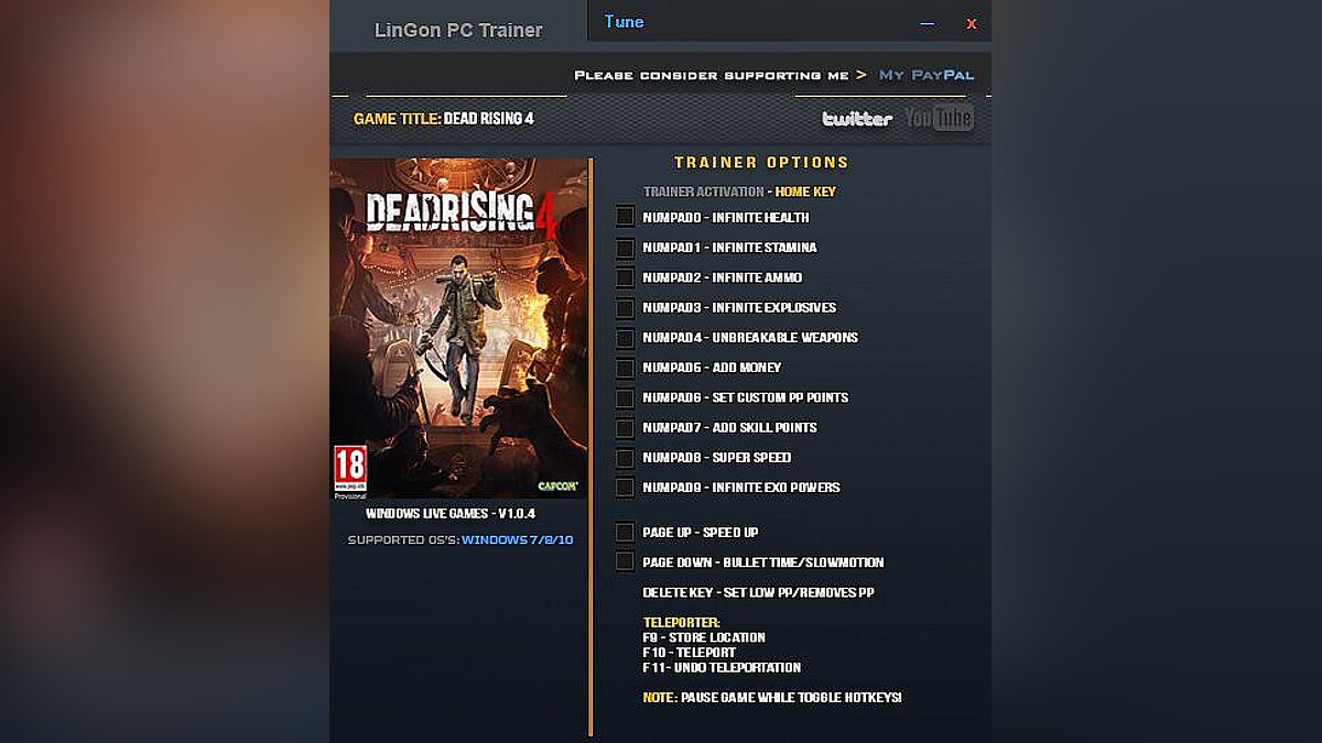 Dead Rising 4 — Trainer (+13) [1.0.4] [LinGon]