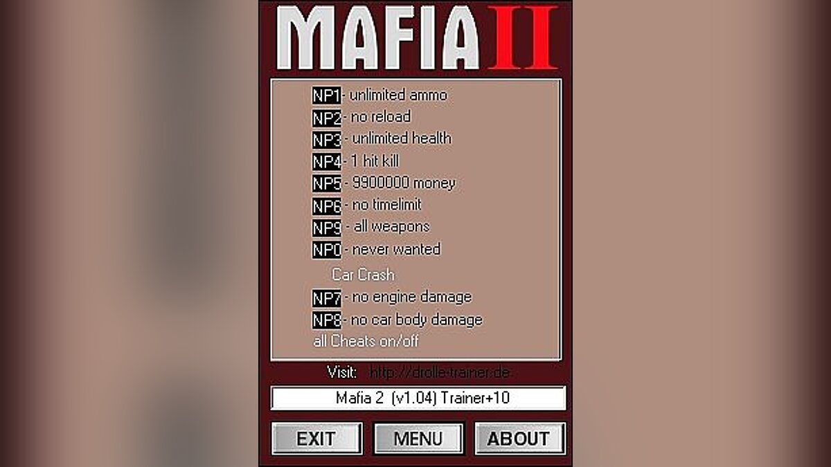 Mafia 2 — Trainer (+10) [1.04] [dr.olle]