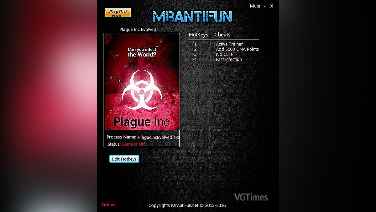 Plague Inc. — Trainer (+3) [1.13.0] [MrAntiFun]