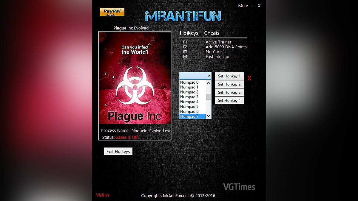 Plague Inc. — Trainer (+3) [1.0.0] [MrAntiFun]