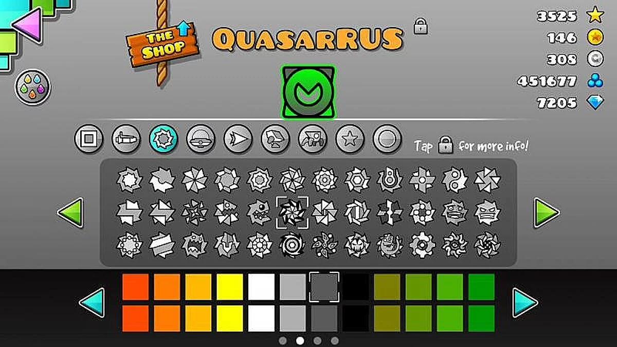 Geometry Dash — Guardar / GuardarJuego (Todo está abierto y completado, excepto algunos íconos) [2.113]