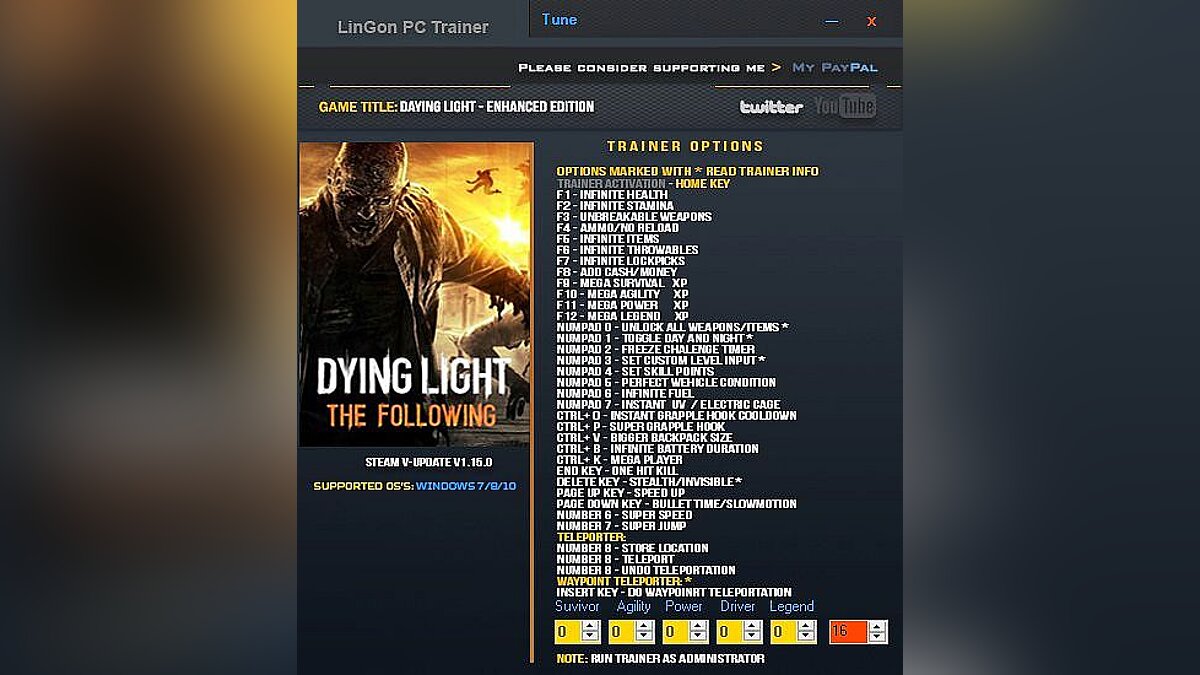 Dying Light — Trainer (+35) [1.15.0] [LinGon]