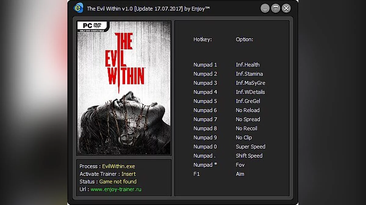 The Evil Within — The Evil Within: Entrenador / Entrenador (+13) [v1.0] [Actualización 17.07.2017] [Disfrutar / ENJ]