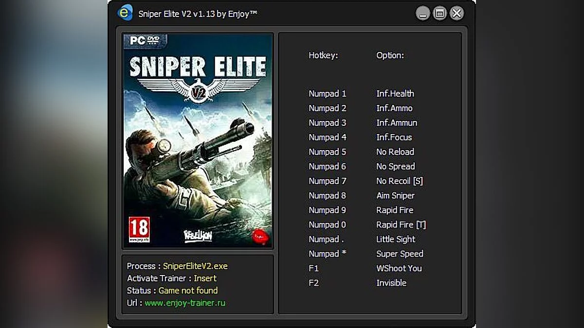 Sniper Elite V2 — Trainer / Trainer (+14) [v1.13] [Enjoy / ENJ]