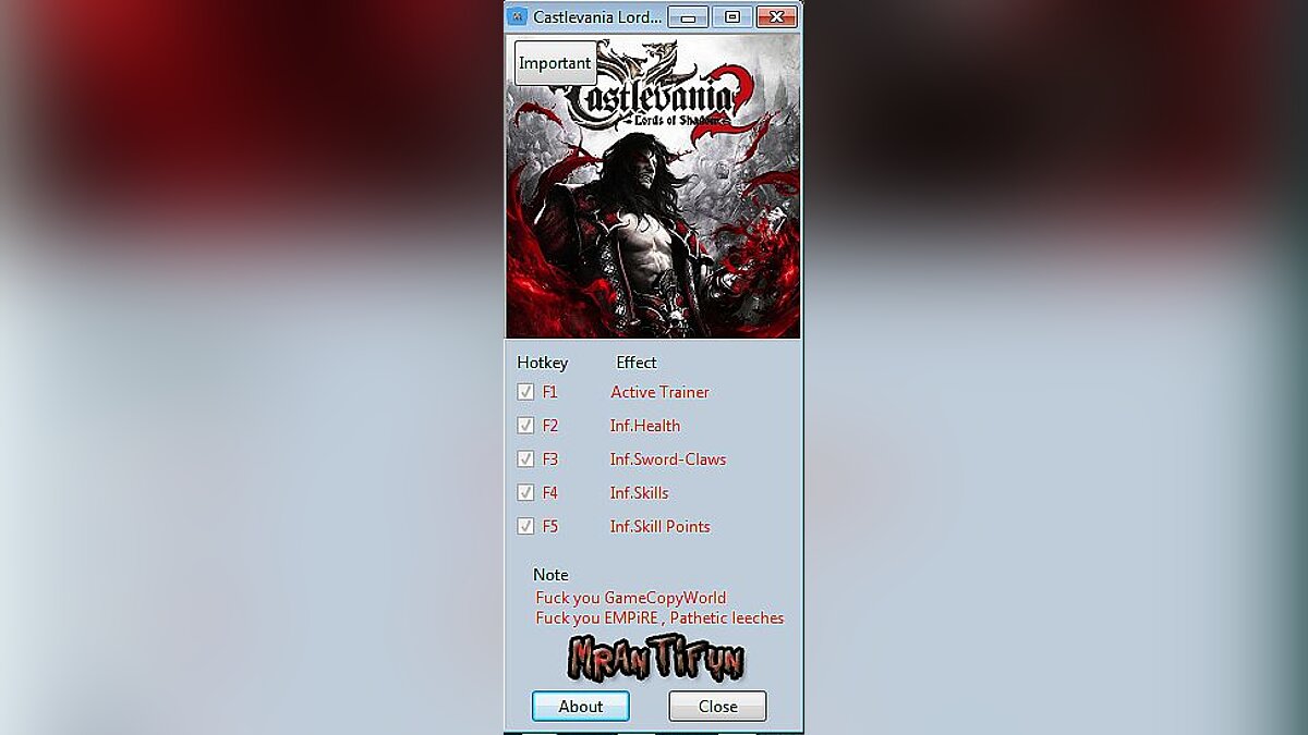 Castlevania: Lords of Shadow 2 — Trainer (+5) [1.0] [MrAntiFun]