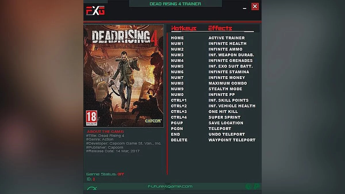 Dead Rising 4 — Trainer (+16) [Update 3] [FutureX]