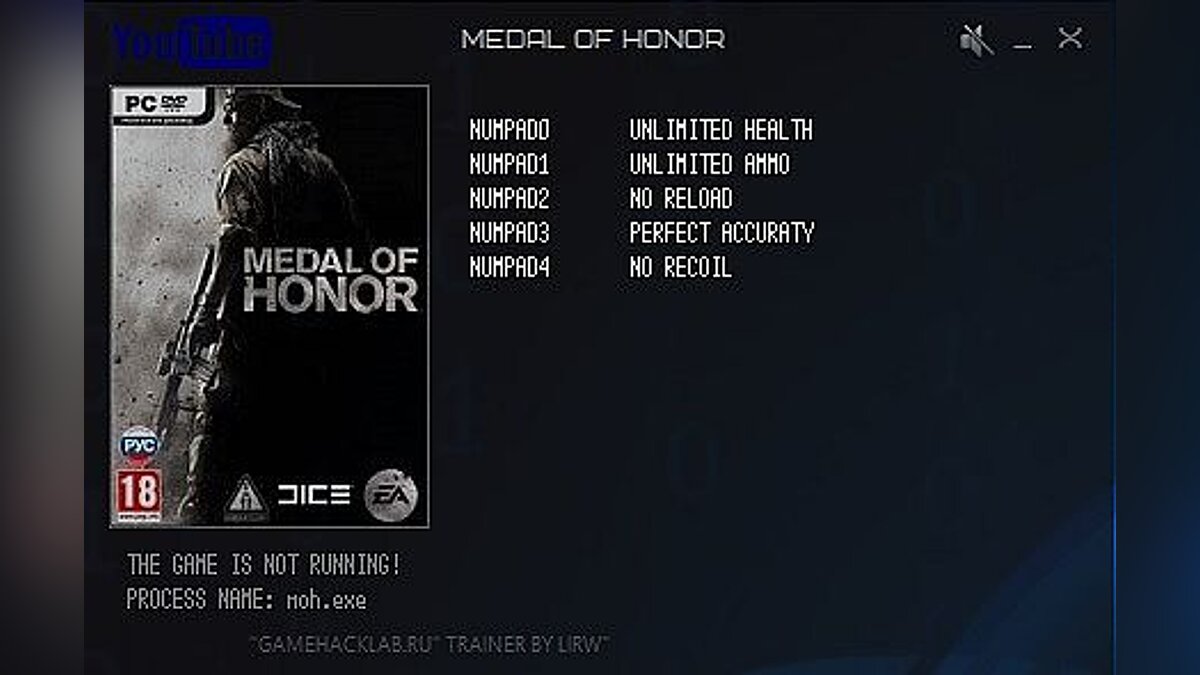 Medal of Honor (2010) — Trainer (+5) [1.0] [LIRW/GHL]