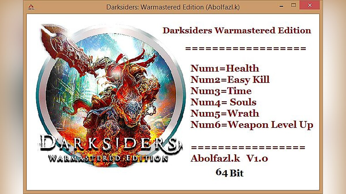 Darksiders — Trainer (+6) [1.0: x32-64] [Abolfazl.k]