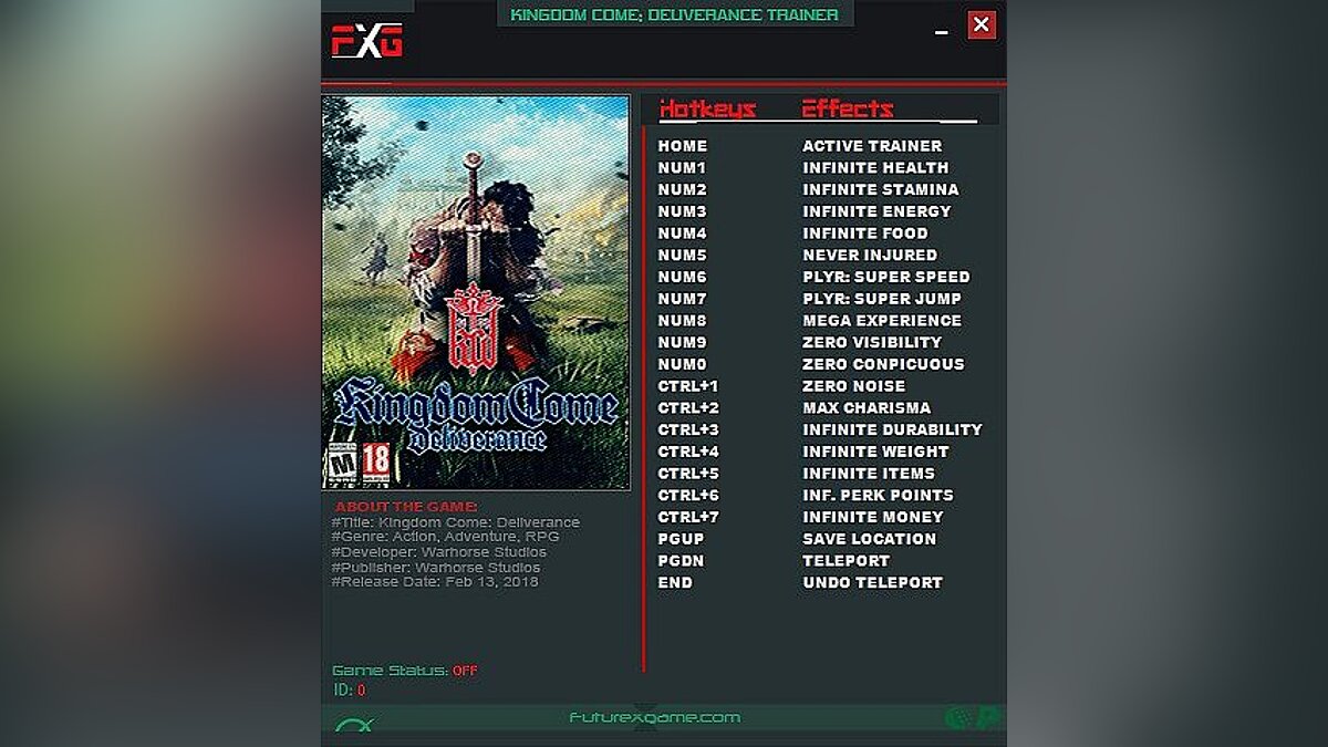 Kingdom Come: Deliverance — Trainer (+18) [1.2.2] [FutureX]