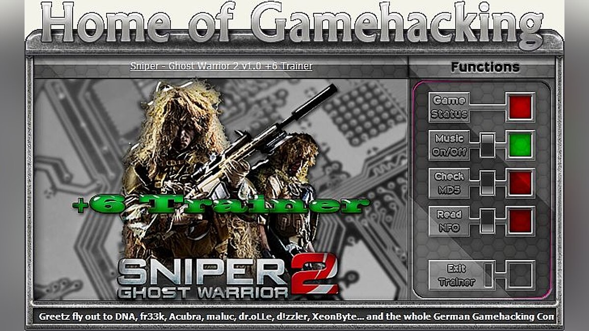 Sniper: Ghost Warrior 2 — Трейнер / Trainer (+6) [1.09] [iNvIcTUs OrCuS / HoG]