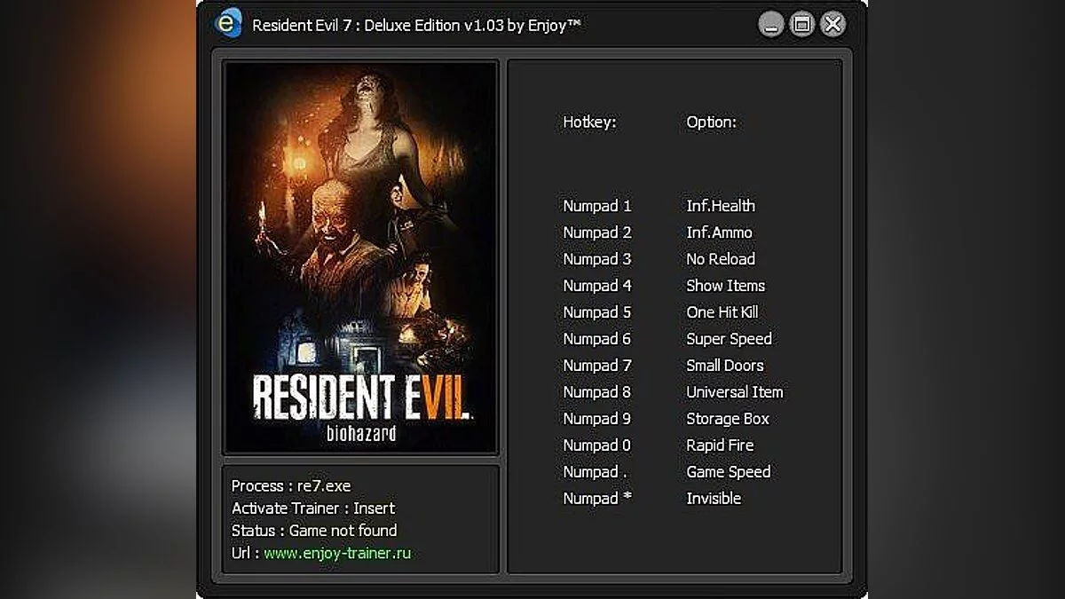 Resident Evil 7 Biohazard — Trainer / Trainer (+12) [v1.03] [Enjoy]