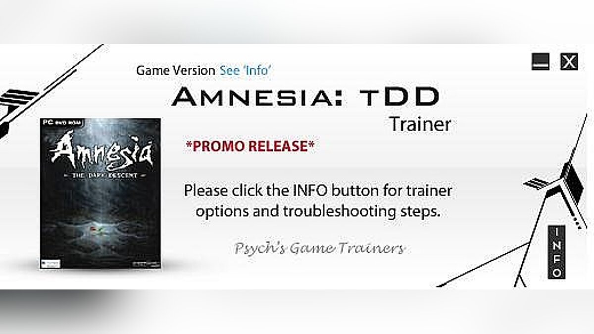 Amnesia: The Dark Descent — Trainer (+8) [1.2] [Psych]