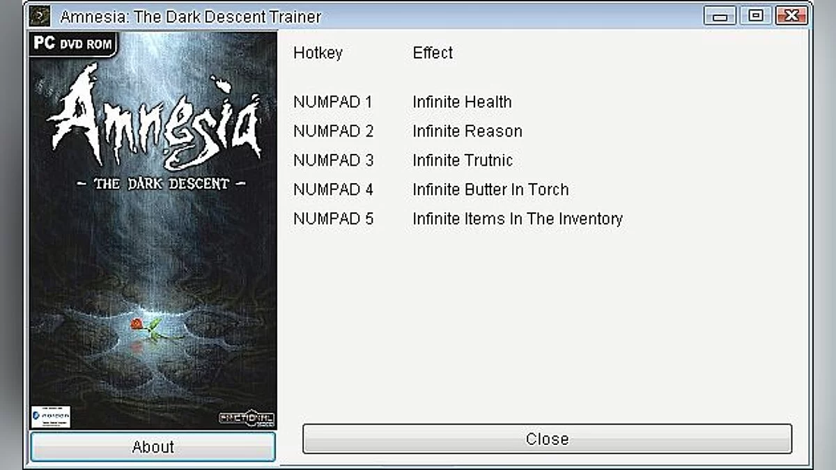 Amnesia: The Dark Descent — Entrenador (+5) [1.0.1] [GRIZZLY]