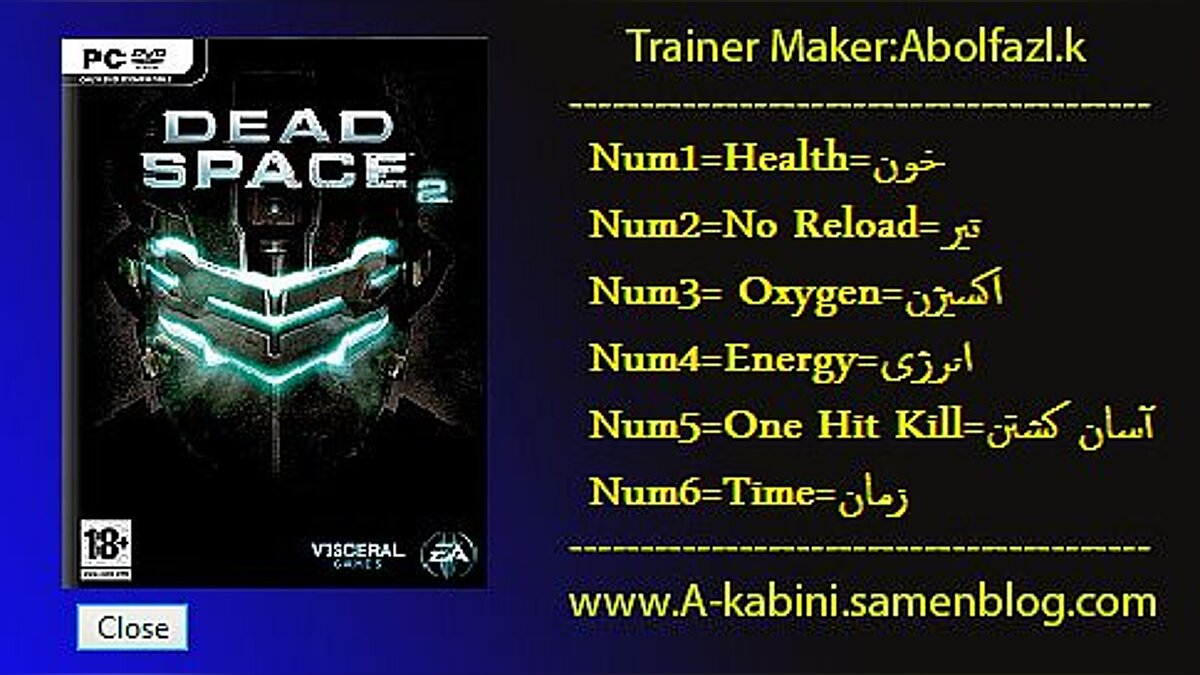 Dead Space 2 — Trainer (+6) [1.0] [Abolfazl.k]