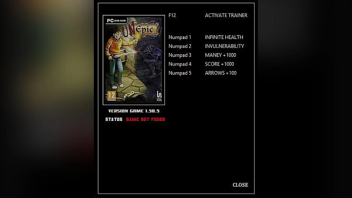 Unepic — Trainer (+5) [1.50.5] [LIRW/GHL]