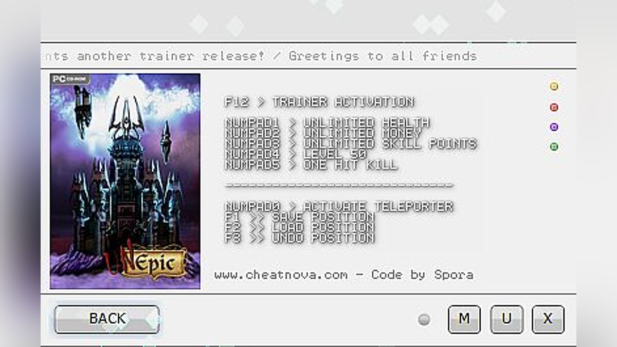 Unepic — Trainer (+6) [1.0.16] [CheatNova/Spora]