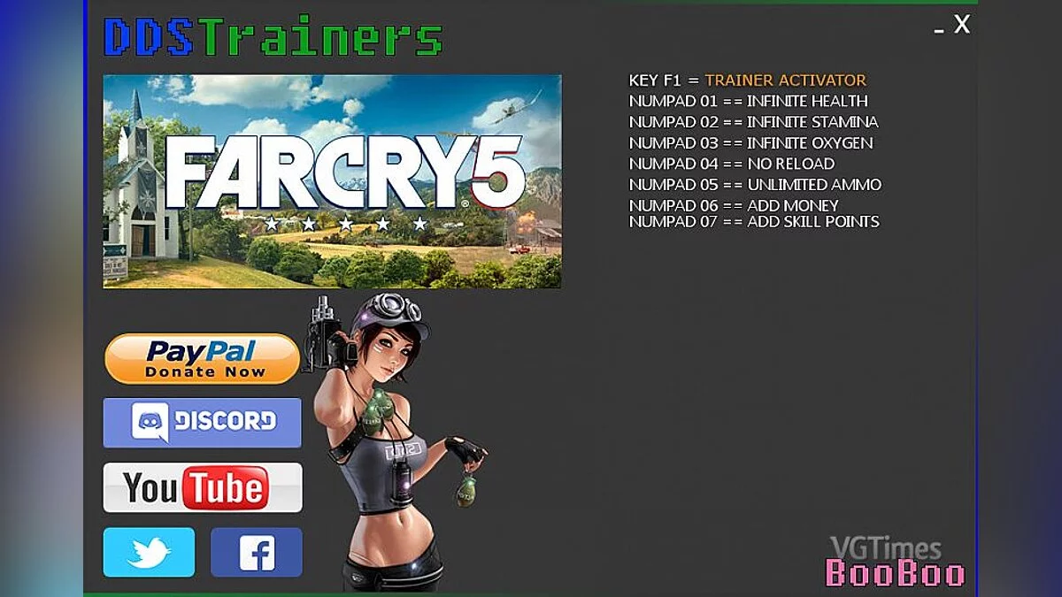 Far Cry 5 — Trainer (+7) [1.2.0] [BooBoo]