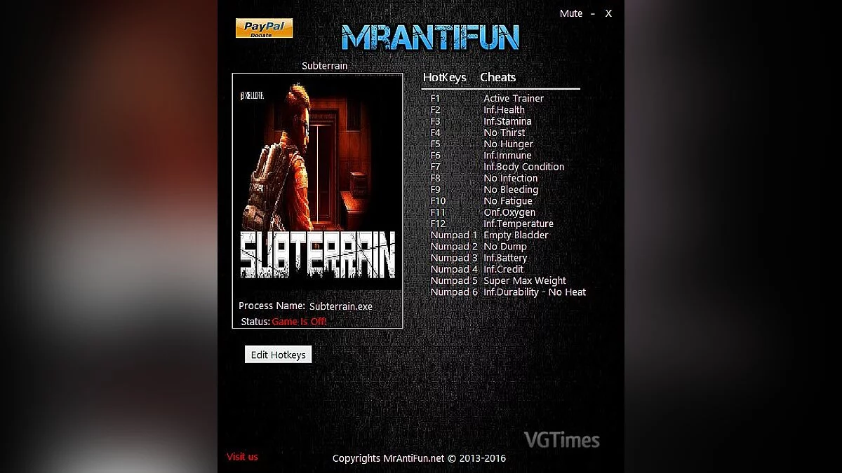 Subterrain — Трейнер / Trainer (+18) [1.0.6.8] [MrAntiFun]