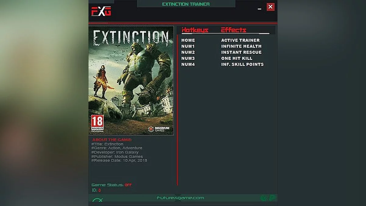 Extinction — Трейнер / Trainer (+4) [1.0] [FutureX]