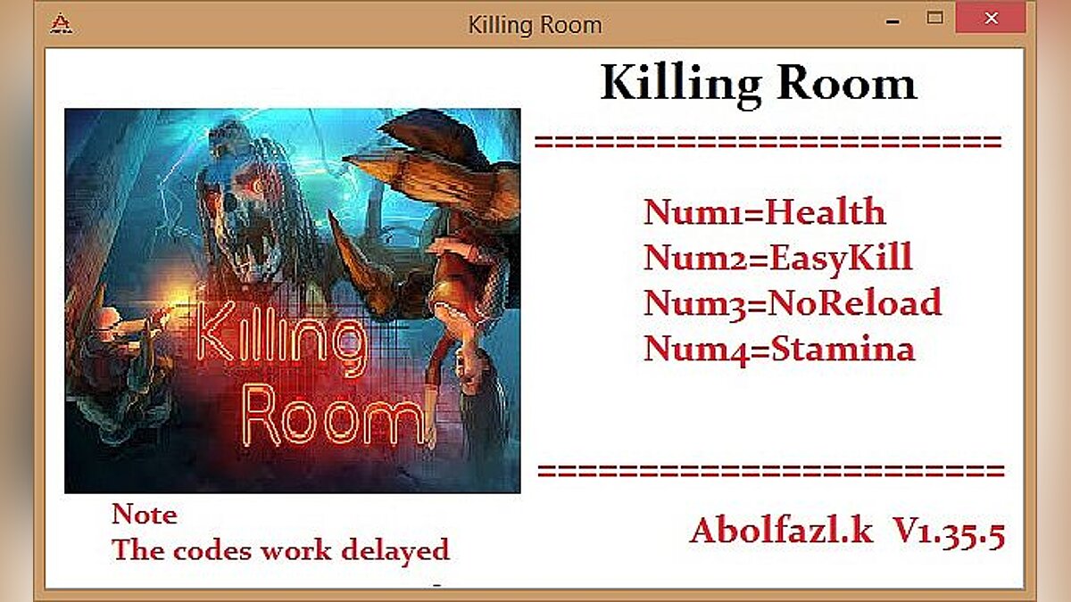 Killing Room — Trainer (+4) [1.35.5] [Abolfazl.k]