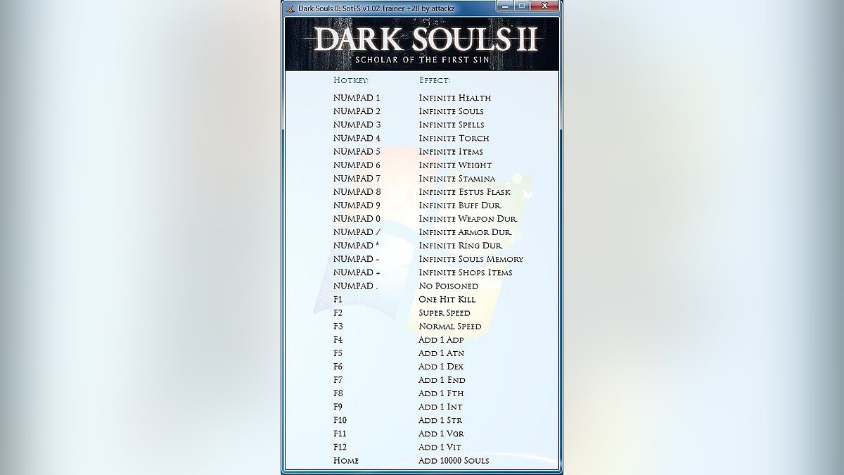 Dark Souls 2 — Trainer (+28) [1.02] [attackz]